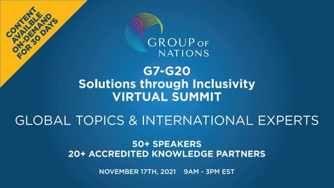 Front cover: Group of Nations Virtual Summit Agenda
