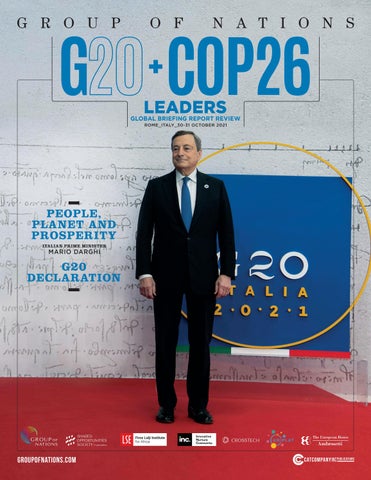 Front cover: G20 Italy and COP26 Glasgow Global Briefing Report Review