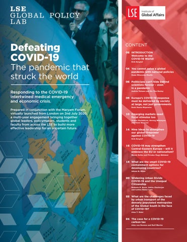 Front cover: Defeating COVID-19: The Pandemic That Struck the World