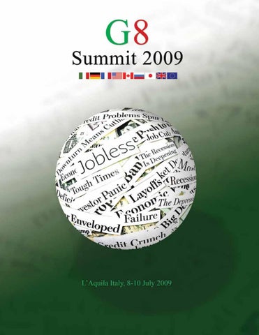 Front cover: G8 2009 Italy Report