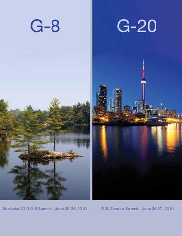 Front cover: G20/B20 2010 Canada Report