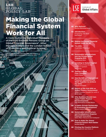 Front cover: The London School of Economics and the EPG