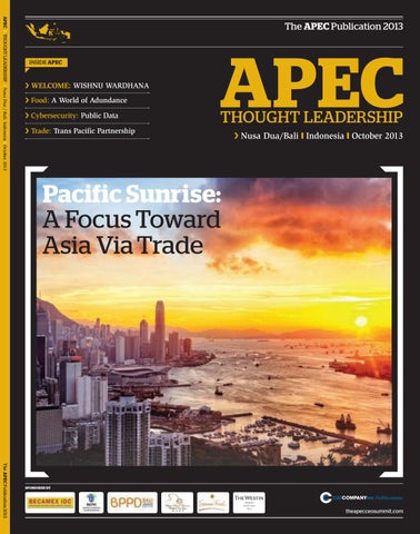 Front cover: APEC 2013