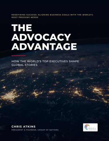 Front cover: The Advocacy Advantage by Chris Atkins