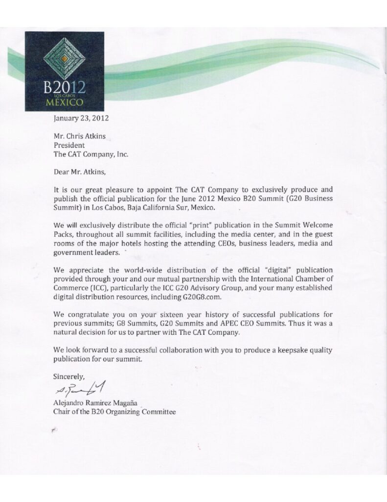 B20 Official letter &mdash; B20 Mexico