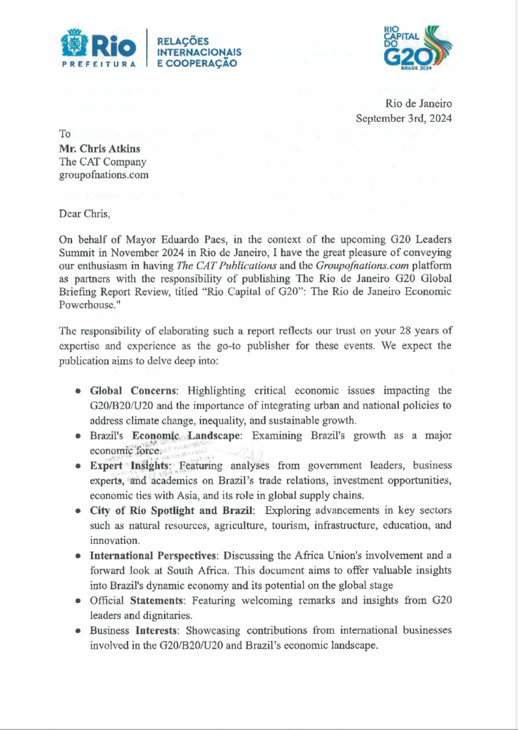 Official G20 Rio Letter &mdash; G20 Brazil presidency