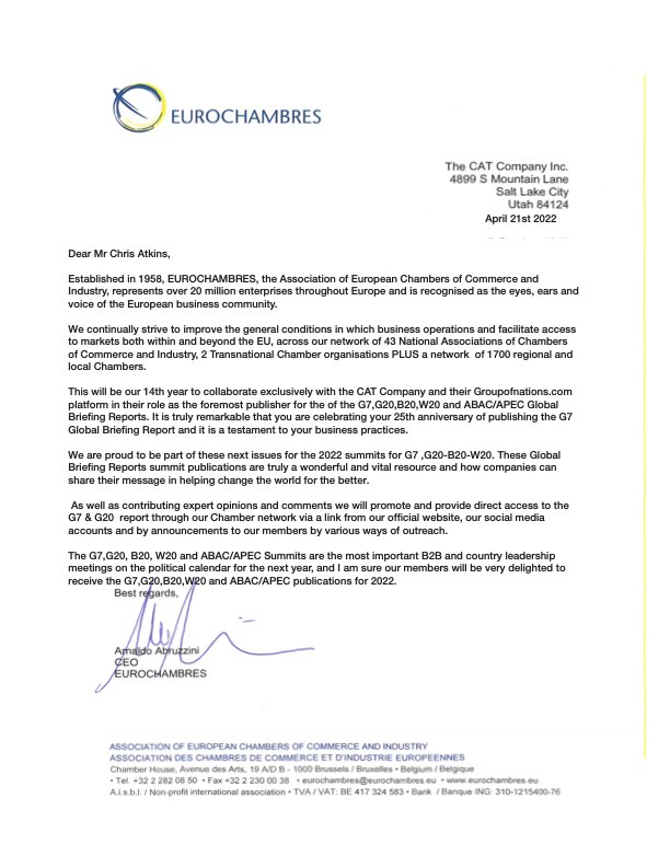Eurochambres &mdash; Endorsement, 2022