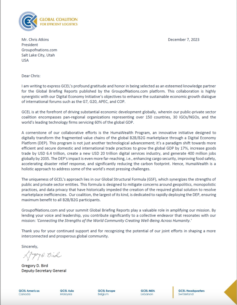 GCEL &mdash; Knowledge partner letter